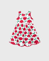 Vestido Estampado Tulipanes Rojo Kyly