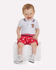 Conjunto Body y Bermuda Osos Rojo Kyly