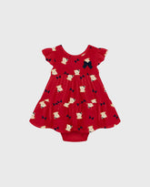 Vestido Estampado Osos Rojo Milon