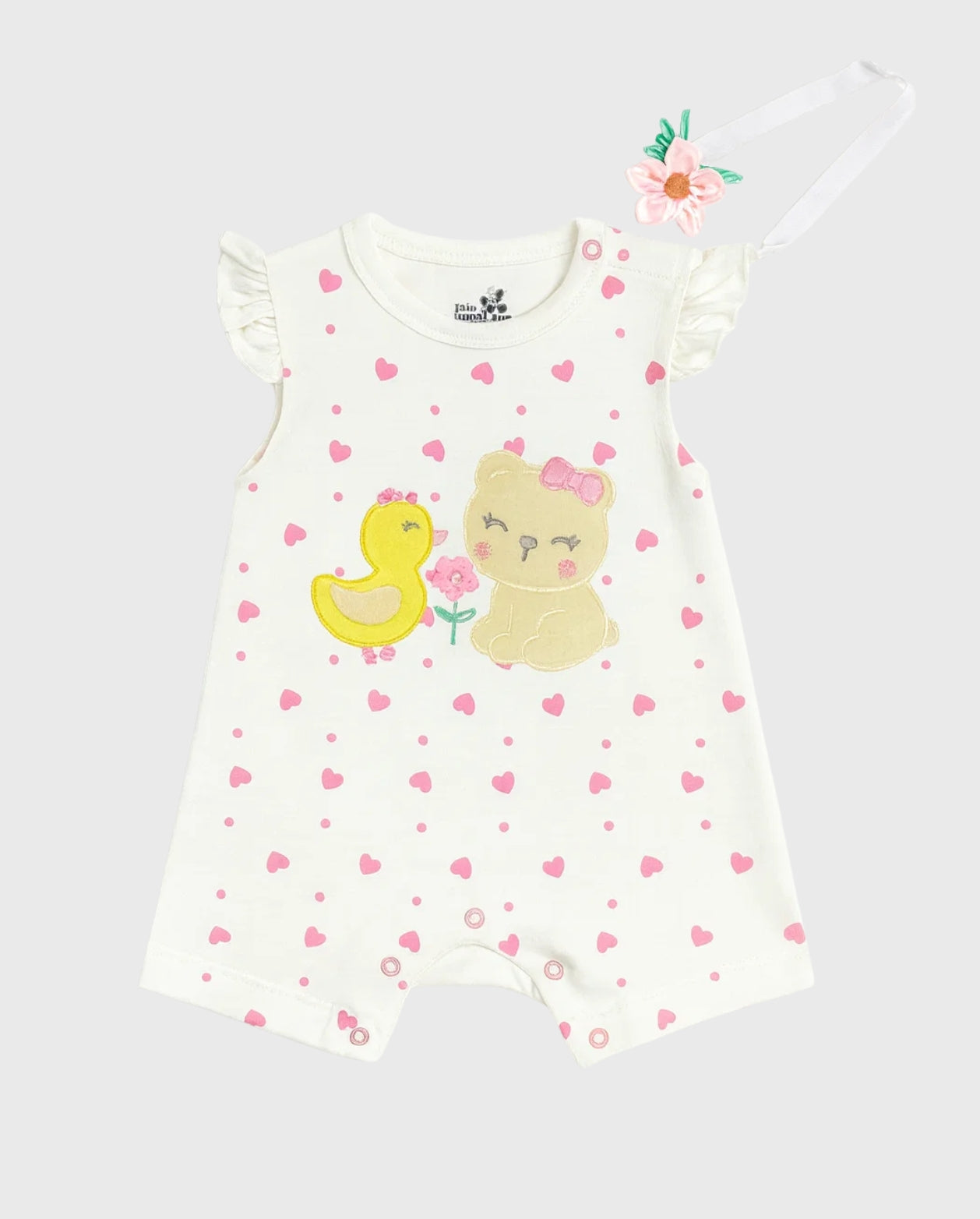 Mameluco Estampado Corazones Pato