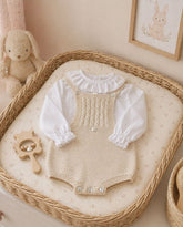 Conjunto Manga Larga Peto Beige