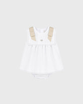 Vestido con Panty Detalle Pecho Blanco Martín Aranda