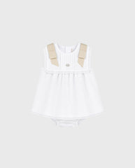 Vestido con Panty Detalle Pecho Blanco Martín Aranda