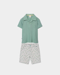 Conjunto Polo Bermuda Cocodrilo Verde Boboli