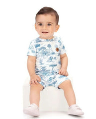 Mameluco Estampado Safari Azul Milon modelo