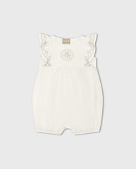 Mameluco Bebé Gasa Bordado Milon