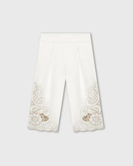Conjunto Niña Pantalón Bordado Beige Milon