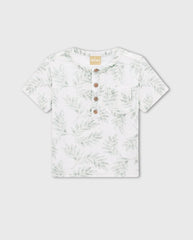Conjunto Camiseta Gasa Plantas Verde Milon Estilo
