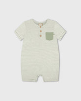 Mameluco Bebé Niño Líneas Verde Milon