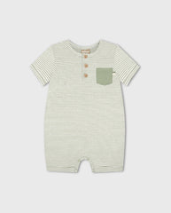 Mameluco Bebé Niño Líneas Verde Milon