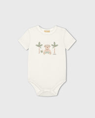 Conjunto Body Estampado Oso Beige Milon