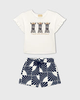 Conjunto Niña Short Cebra Milon