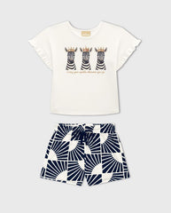 Conjunto Niña Short Cebra Milon
