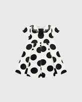 Vestido Estampado Puntos Moño Negro Kyly