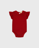 Body Cuello Bordado Rojo Milon