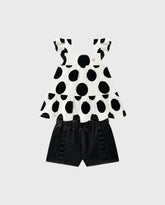 Conjunto Short Puntos Negro Milon