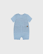 Mameluco Bolsillo Rayas Azul Milon