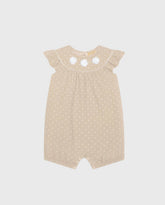 Mameluco Puntos Detalle Flor Beige Milon