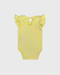 Body Bebé Unicolor Detalle Cuello Milon Amarillo