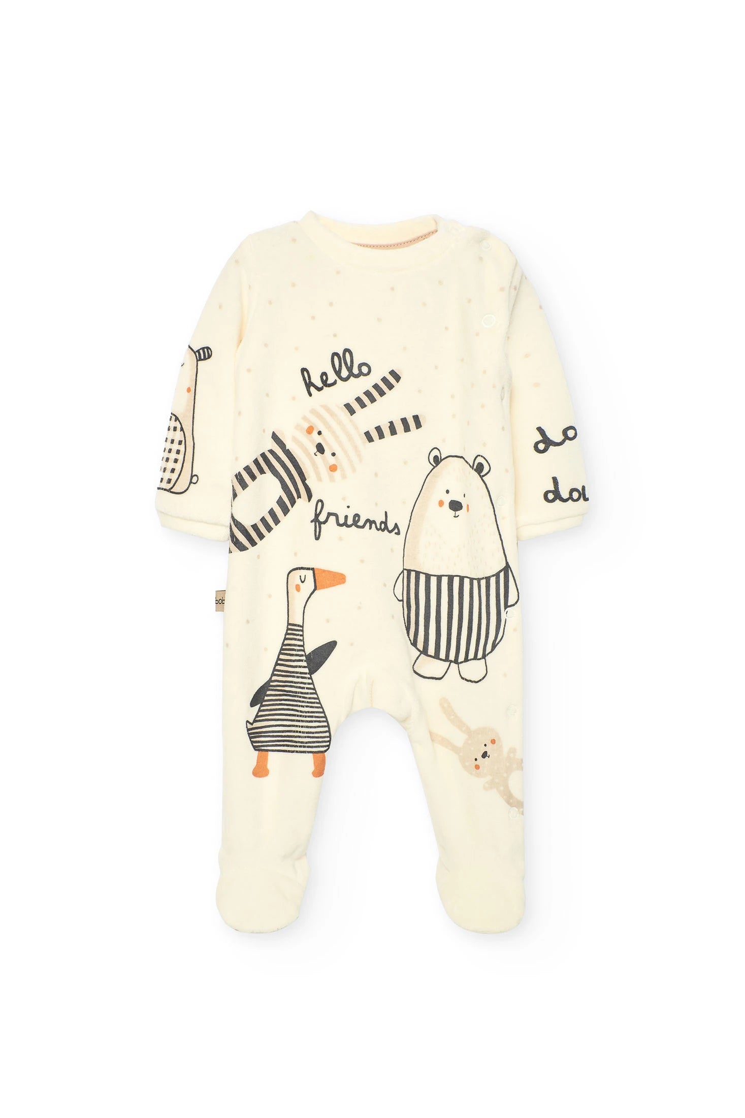 Pijama blanco para bebé con estampado de animales Boboli