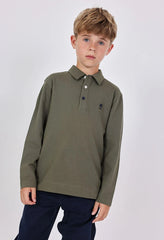 Polo Manga Larga Verde Oliva Boboli Modelo