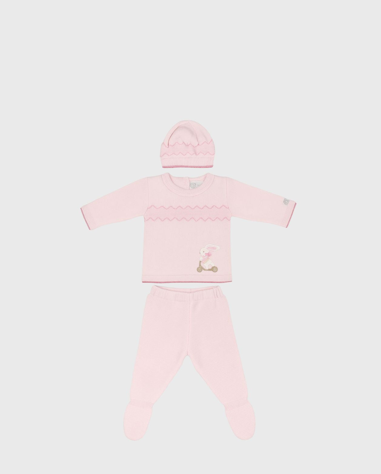 Primer Día Hilo Algodón Bordado Rosa