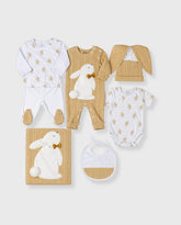 Set Primer Día Tela Trenza Conejo Camel