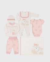 Primer Día Bordado Zorros Tul Rosa