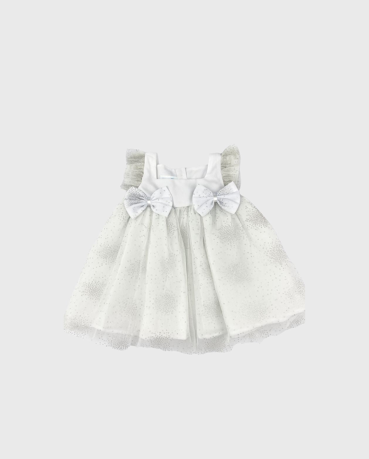 Vestido Tul Glitter Moños