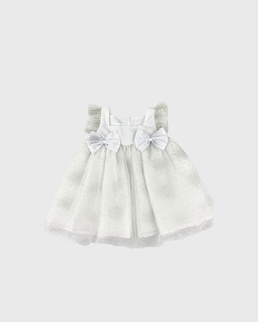 Vestido Tul Glitter Moños
