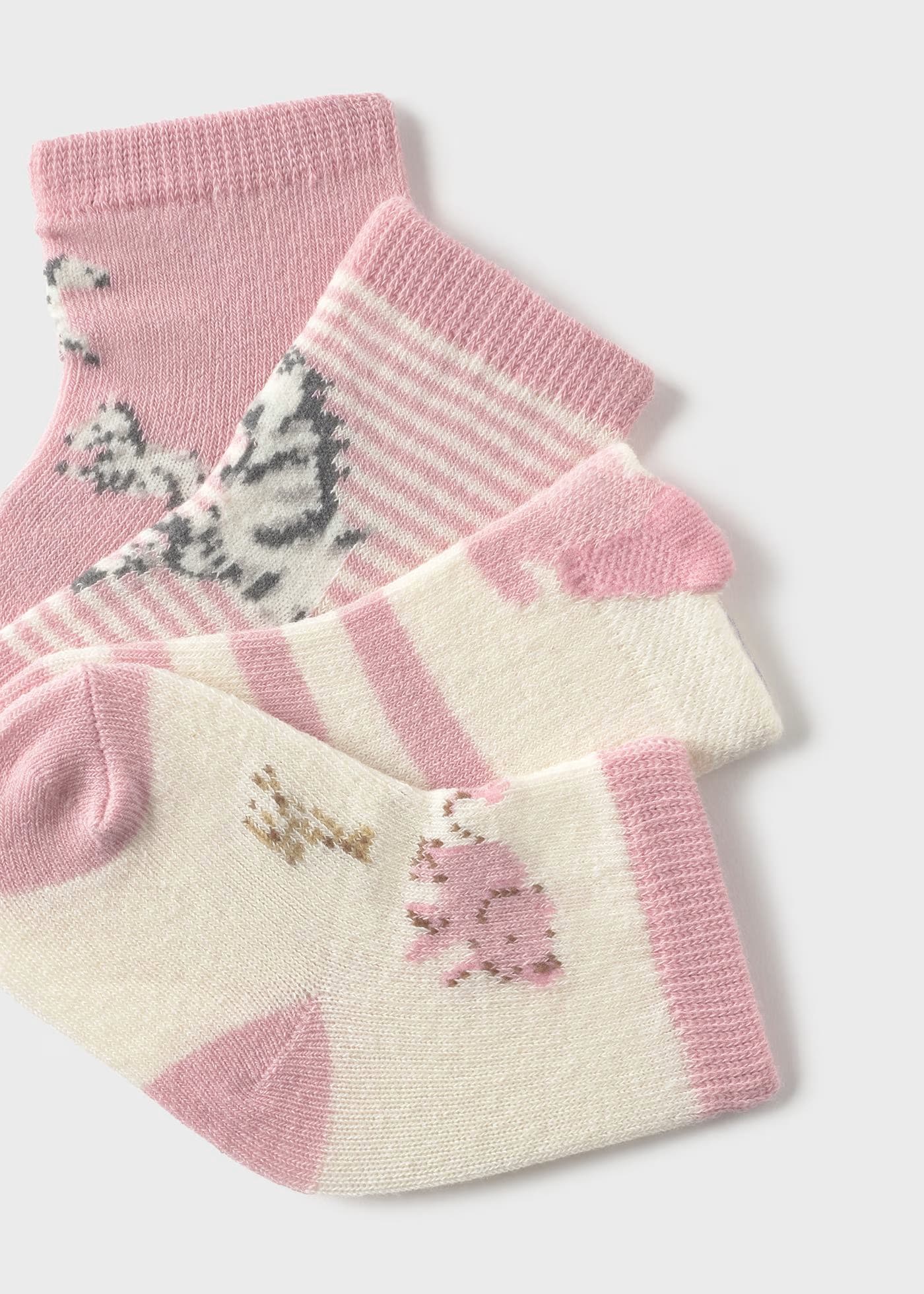 Se 4 Medias Doblez Safari Rosa Mayoral Detalle