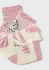 Se 4 Medias Doblez Safari Rosa Mayoral Detalle