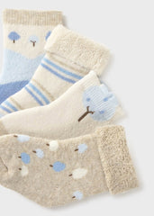 Se 4 Medias Doblez Árboles Azul Mayoral