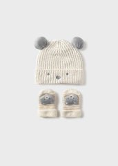 Set Gorro y Medias Oso Interactivo Beige Mayoral Estilo