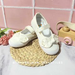Baletas Deportivas Moño Perlas Melosos Blanco