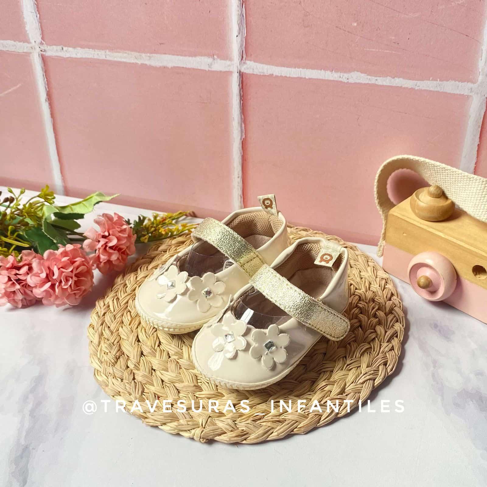 Baletas Flores Detalle Brillante Melosos Diseño