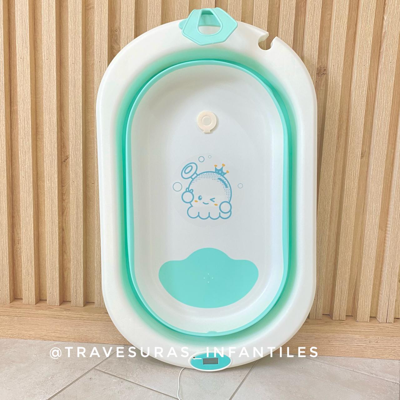 Bañera Plegable Con Termómetro Pulpo