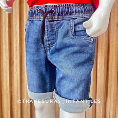 Bermuda Denim Cintura Resorte Zippy®