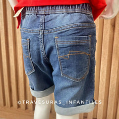 Bermuda Denim Cintura Resorte Zippy®