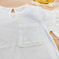 Blusa Detalle Bolsillo Crudo Zippy®