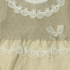 Body Combinado Tricot Bolero Bordado Beige
