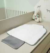 Cambiador Portátil Hojas Gris