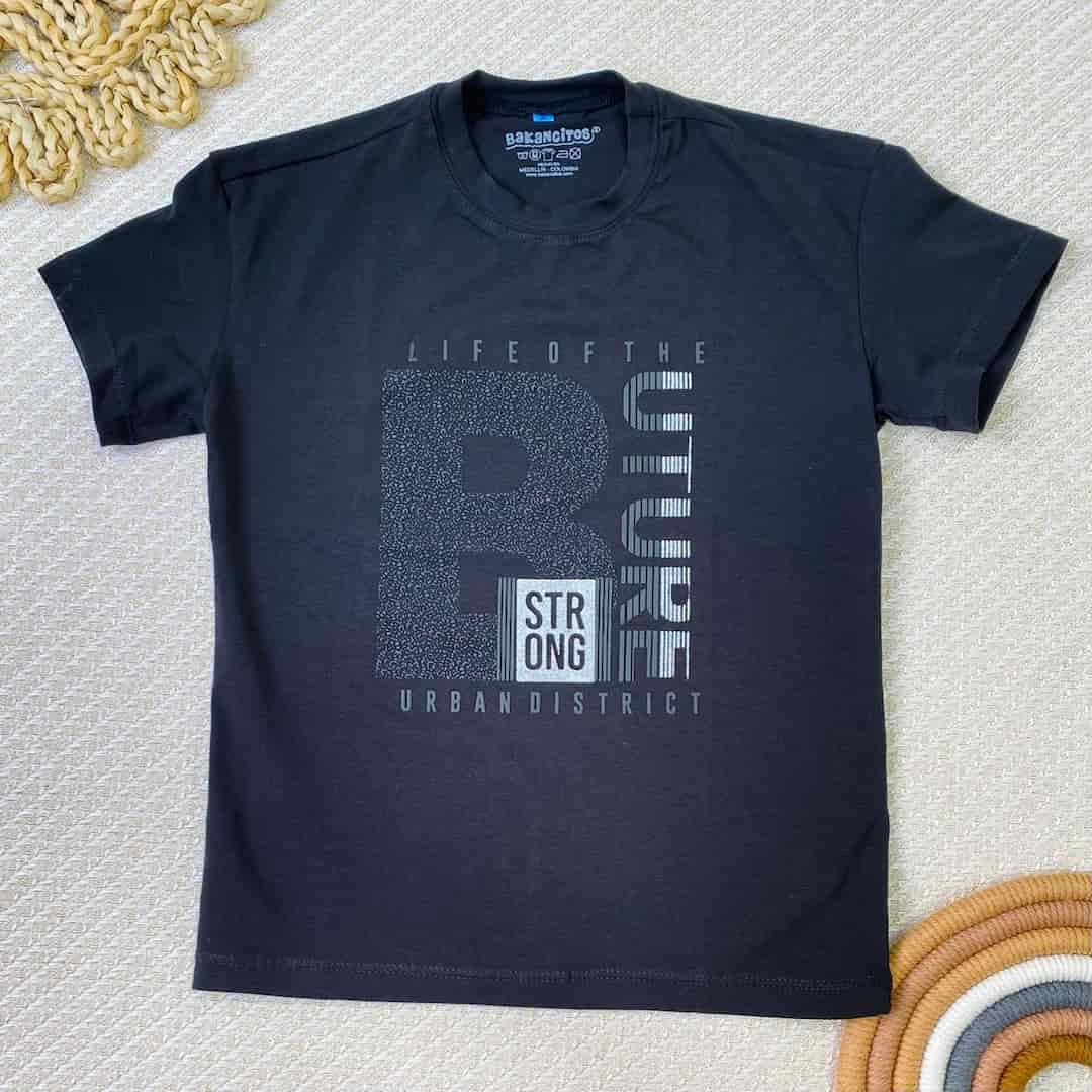 Camiseta Para Niño Strong Negro