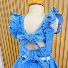 Conjunto Falda Denim Con Bolero | Travesuras Infantiles Espalda