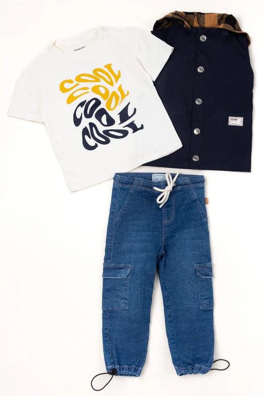 Conjunto Niño Cool Con Chaleco Y Jogger Denim | Travesuras