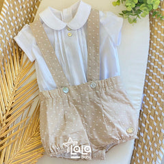 Conjunto Body Tirantes Beige