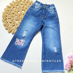 Conjunto Jean Bota Ancha y Blusa Forêt Est Rose Pantalón