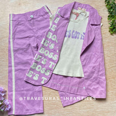 Conjunto para Niña Chaleco y Pantalón Boss blusa canalada