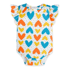 Conjunto Body Corazones y Short Osito | Travesuras Infantiles Body Blanco