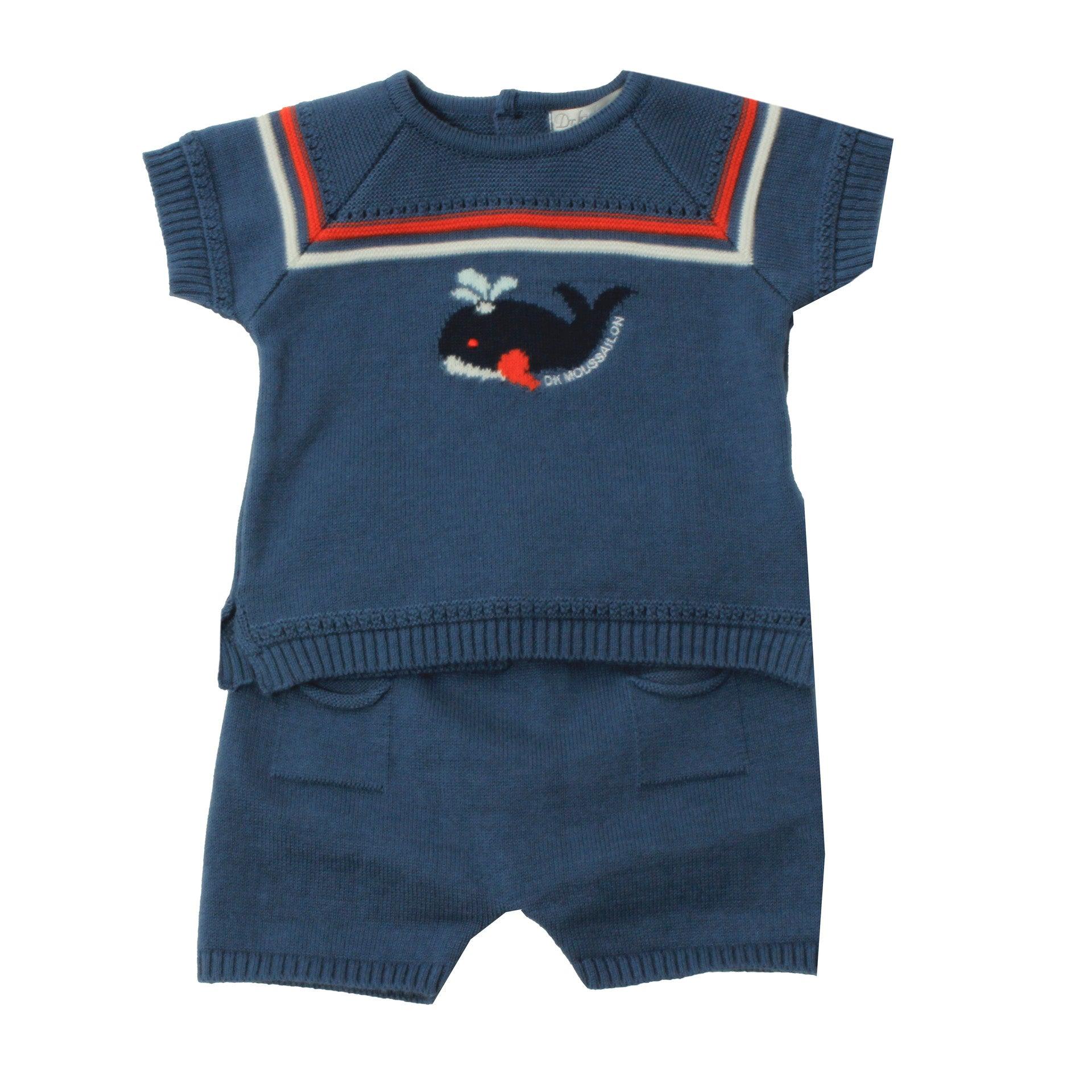 Conjunto Tricot Niño Navy Con Ballenita | Travesuras